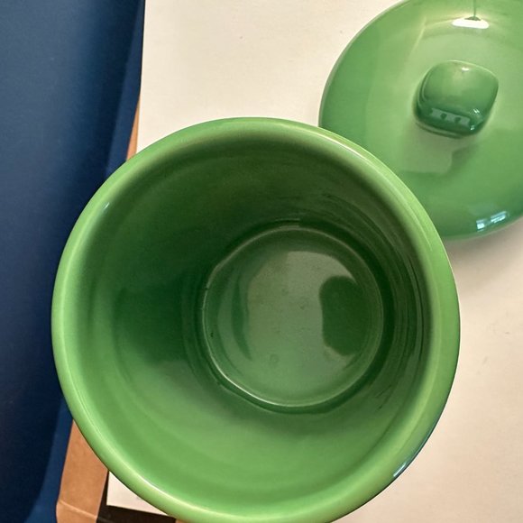 M & M  7"  GREEN LADY CERAMIC CANISTER JAR - Picture 3 of 6